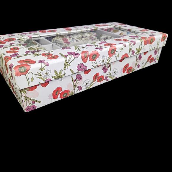 Graces Teaware Espresso Cups Saucers Set 4 Porcelain Floral Gold Trim Boxed New - Picture 8 of 8